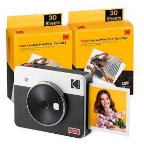 Cámara digital instantánea kodak mini shot 3 retro/ tamaño foto 7.62x7.62cm/ incluye 2x papel fotográfico/ blanco