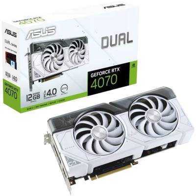 Tarjeta gráfica asus dual geforce rtx 4070 white edition/ 12gb gddr6x