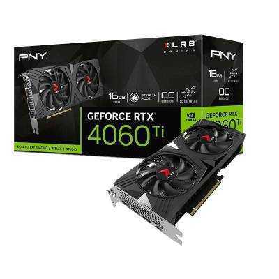 Tarjeta gráfica pny geforce rtx 4060 ti oc xlr8 gaming verto overclocked dual fan/ 16gb gddr6