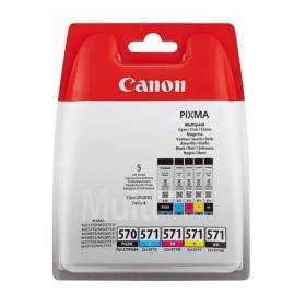 Cartucho de tinta original canon pgi-570bk + cli-571multipack/ cian/ magenta/ amarillo/ negro