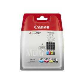 Cartucho de tinta original canon cli-551 multipack/ cian/ magenta/ amarillo/ negro