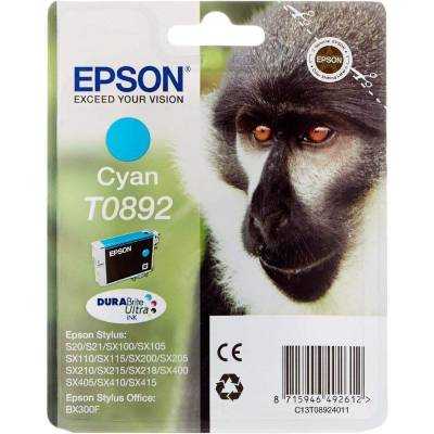 Cartucho de tinta original epson t0892/ cian