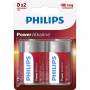 Pack de 2 pilas d philips lr20p2b/10/ 1.5v/ alcalinas