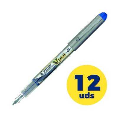 Caja de plumas desechables pilot v pen/ 12 unidades/ azules