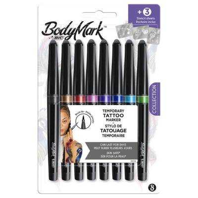 Marcadores para tatuajes temporales bic bodymark collection 9957381/ 8 unidades/ colores surtidos
