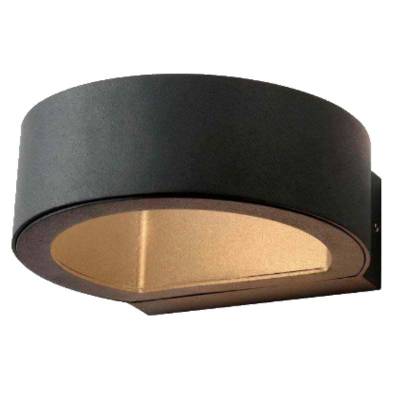 Aplique exterior iglux noir redondo 20601-c/ potencia 6w/ 300 lúmenes/ 3000ºk