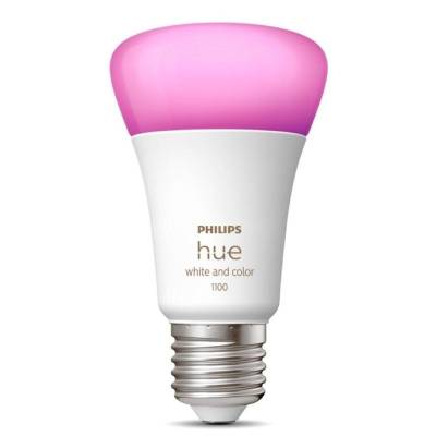 Bombilla led inteligente philips hue white and color a60/ casquillo e27/ 9w/ 1100 lúmenes/ 2000k-6500k/ precisa philips hue