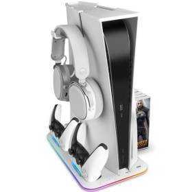 Soporte multifunción rgb para ps5 mars gaming mps5-b/ blanco