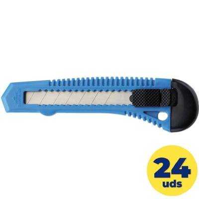 Caja de 24 unidades de cutter grafoplás westcott office 73584003 cuchilla 18mm