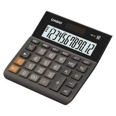 Calculadora casio wide h series mh-12/ negra