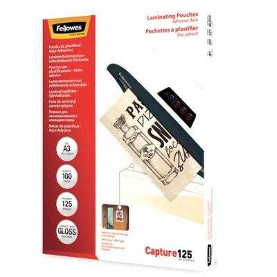 Fundas para plastificar autoadhesivas fellowes 5329001/ a3/ 125 micras/ 100 unidades