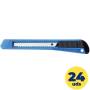 Caja de 24 unidades de cutter grafoplás westcott office 73584000 cuchilla 9mm