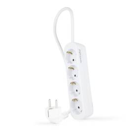Regleta nanocable 10.37.0004-ns/ 4 tomas de corriente/ cable 1.4m/ blanca