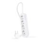Regleta nanocable 10.37.0004-ns/ 4 tomas de corriente/ cable 1.4m/ blanca