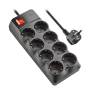 Regleta con interruptor ngs surge pole 800/ 8 tomas de corriente/ cable 1.5m/ negra