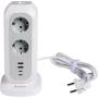 Regleta con interruptor verbatim eupt-01/ 11 tomas de corriente/ 2 usb-tipo-a/ 2 usb tipo-c/ cable 2m/ blanca