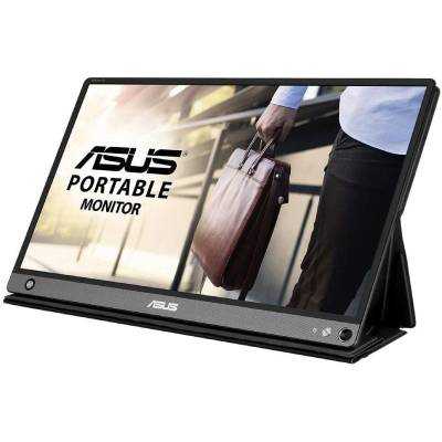 Monitor portátil táctil asus zenscreen touch mb16amt 15.6'/ full hd/ multimedia/ plata y negro