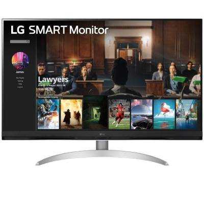 Smart monitor lg 32sq700s-w 31.5'/ 4k/ smart tv/ multimedia/ plata y blanco