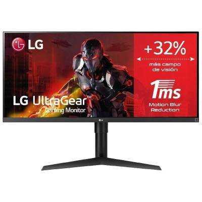 Monitor gaming ultrapanorámico lg 34wp65g-b 34'/ wfhd/ 1ms/ 75hz/ ips/ negro