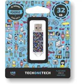 Pendrive 32gb tech one tech kaotic dark usb 2.0