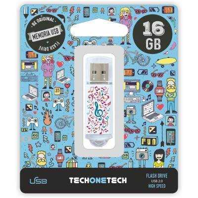 Pendrive 16gb tech one tech music dream usb 2.0
