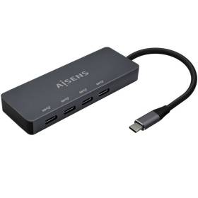 Hub usb tipo-c aisens a109-0745/ 4xusb tipo-c/ gris