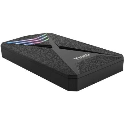 Caja externa gaming para disco duro de 2.5' tooq tqe-2550rgb/ usb 3.1/ sin tornillos