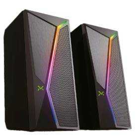 Altavoces droxio siren rgb/ 2.0/ negros
