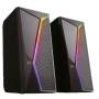 Altavoces droxio siren rgb/ 2.0/ negros