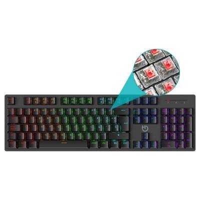 Teclado gaming mecánico hiditec gk400 argb/ switch rojo