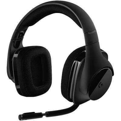 Auriculares gaming inalámbricos con micrófono logitech g533/ negros