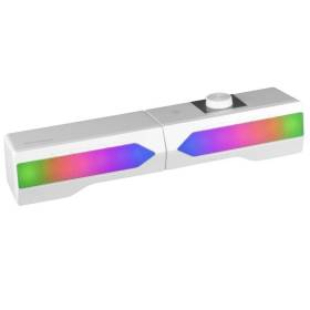 Altavoces - barra de sonido con bluetooth mars gaming msduo/ 15w/ 2.0/ blancos
