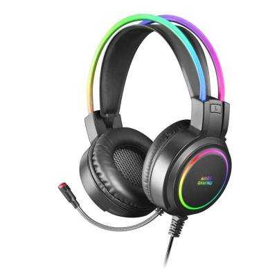 Auriculares gaming con micrófono mars gaming mhrgb/ jack 3.5/ negros