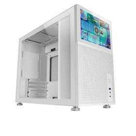 Caja gaming minitorre mars gaming mc-lcd/ blanca