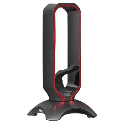 Kit soporte mars gaming mhhpro/ soporte + bungee ratón + hub usb