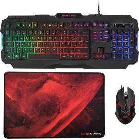 Pack gaming mars gaming mcp118/ teclado + ratón óptico + alfombrilla