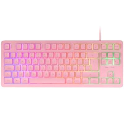 Teclado gaming semimecánico mars gaming mk023/ rosa