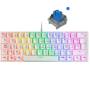 Teclado gaming mecánico mars gaming mk60wbes/ switch azul/ blanco