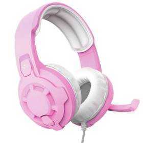 Auriculares gaming con micrófono trust gaming gxt 411p radius/ jack 3.5/ rosas