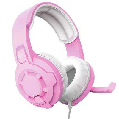 Auriculares gaming con micrófono trust gaming gxt 411p radius/ jack 3.5/ rosas