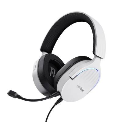 Auriculares gaming con micrófono trust gaming gxt 490 fayzo/ usb 2.0/ blancos
