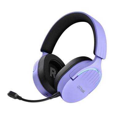 Auriculares gaming inalámbricos con micrófono trust gaming gxt 491 fayzo/ bluetooth/ jack 3.5/ morados