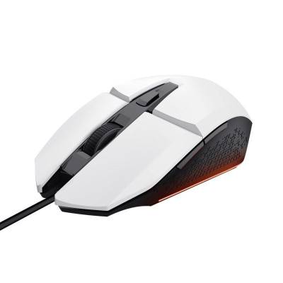 Ratón gaming trust gaming gxt 109 felox/ hasta 6400 dpi/ blanco