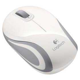 Ratón mini inalámbrico logitech m187/ hasta 1000 dpi/ blanco