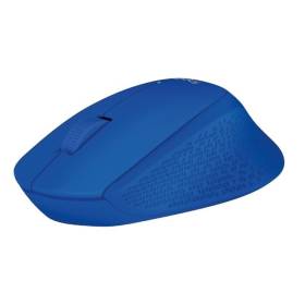 Ratón ergonómico inalámbrico logitech m280/ hasta 1000 dpi/ azul