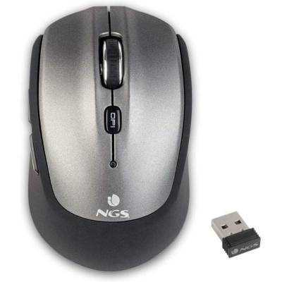 Ratón inalámbrico por bluetooth ngs frizzbt/ hasta 1600 dpi/ gris