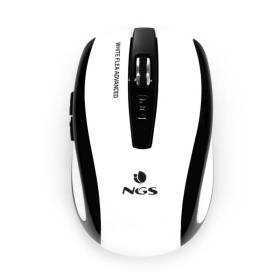 Ratón inalámbrico ngs flea advanced/ hasta 1600 dpi/ blanco