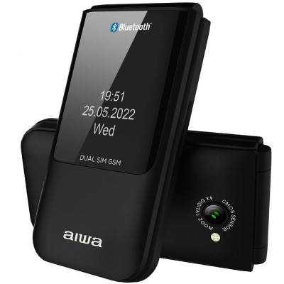 Teléfono móvil aiwa fp-24bk para personas mayores/ negro