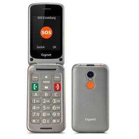 Teléfono móvil gigaset gl590 para personas mayores/ plata titanio