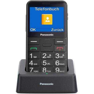 Teléfono móvil panasonic kx-tu155exbn para personas mayores/ negro